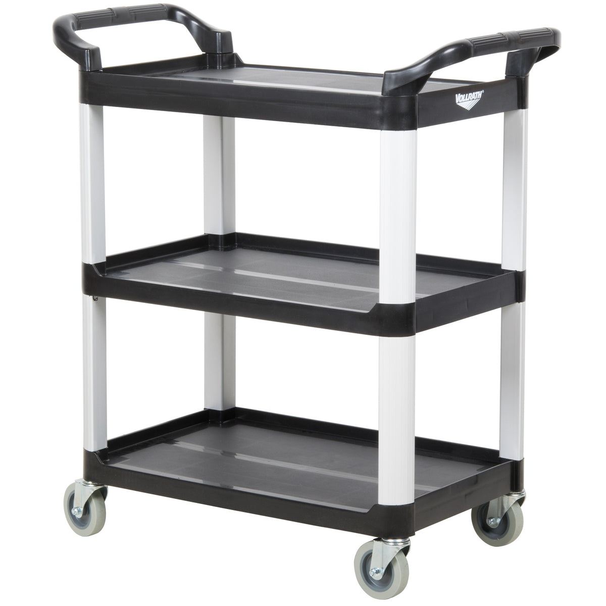 Vollrath Plastic Utility Cart, 19 7/8" x 40 1/4" - Black