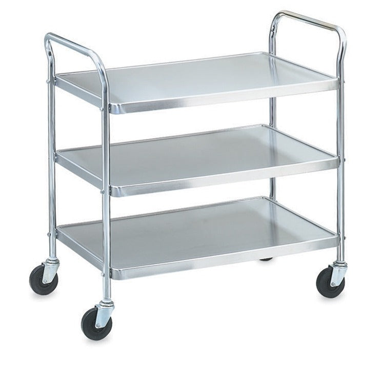 Vollrath Utility Cart, 36 1/2" High, Silver - 400 lb.