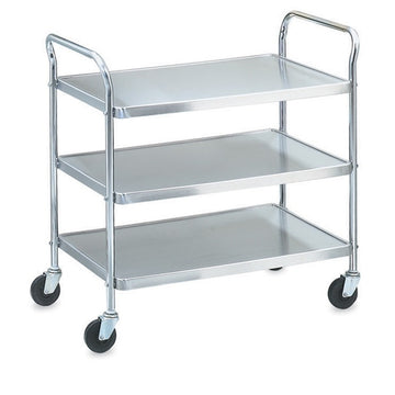 Vollrath Utility Cart, 36 1/2" High, Silver - 400 lb.