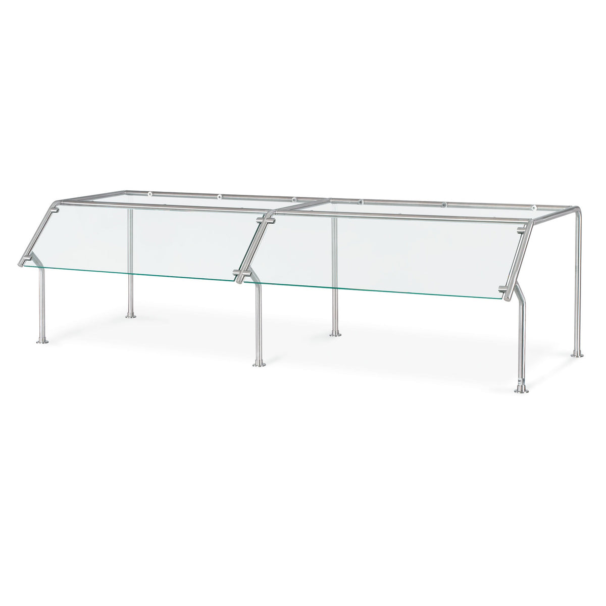 Vollrath 98627 Glass Sneeze Guard, 73" Wide, Silver - photo 2