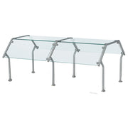 Vollrath 98663 Tempered Glass Sneeze Guard, 27" Wide, Silver - Default Title