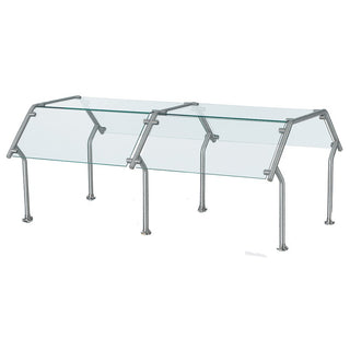 Vollrath 98663 Tempered Glass Sneeze Guard, 27" Wide, Silver - Default Title