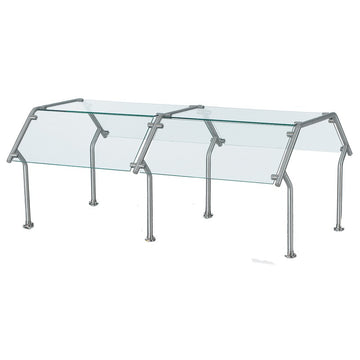 Vollrath 98663 Tempered Glass Sneeze Guard, 27" Wide, Silver - Default Title