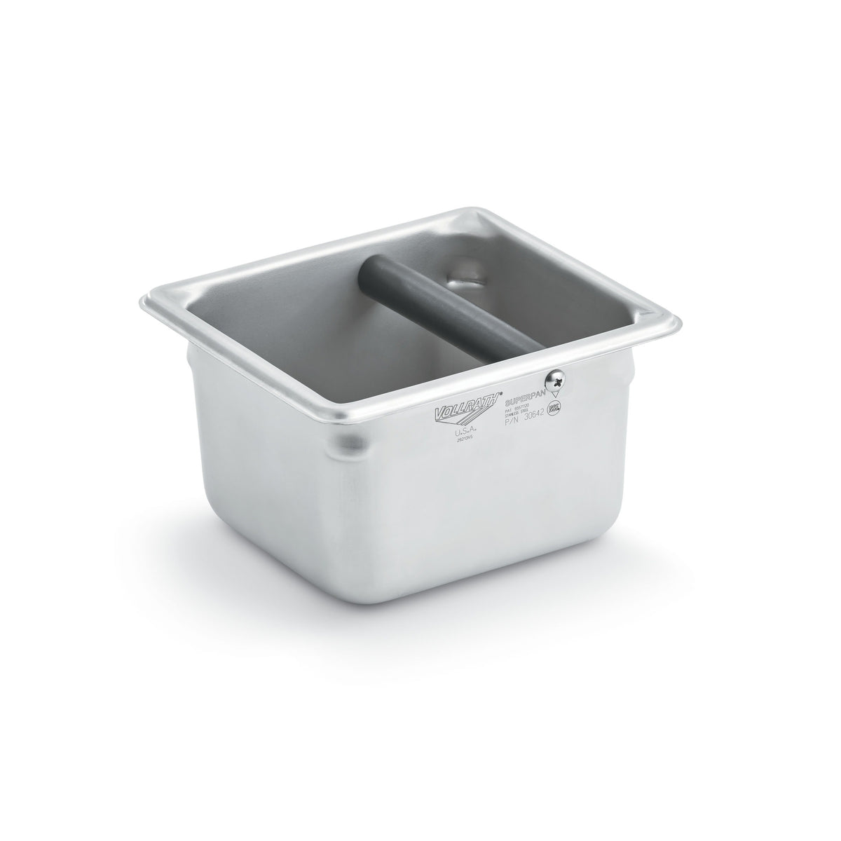 Vollrath E06064-KB Stainless Steel Knock Box, 1.875 qt., Silver - Default Title