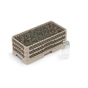 Vollrath Traex Copolymer Plastic Glass Rack, Half Size, Beige - 5 1/2" 17-Compartment