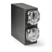 Vollrath J2V-LL-2 CODE Plastic Lid Dispenser Cabinet, 5 1/4" x 21 5/8", Black - Default Title