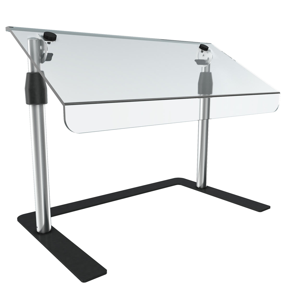 Vollrath Acrylic Sneeze Guard, 14" Wide, Silver - 24"