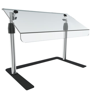 Vollrath Acrylic Sneeze Guard, 14" Wide, Silver - 24"