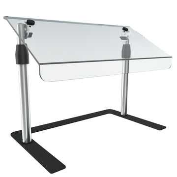 Vollrath Acrylic Sneeze Guard, 14" Wide, Silver - 24"