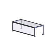 Vollrath N89267 Tempered Glass Sneeze Guard, 59" Wide, Silver - Default Title