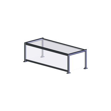 Vollrath N89267 Tempered Glass Sneeze Guard, 59" Wide, Silver - Default Title