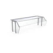 Vollrath N89272 Tempered Glass Sneeze Guard, 59" Wide, Silver - Default Title
