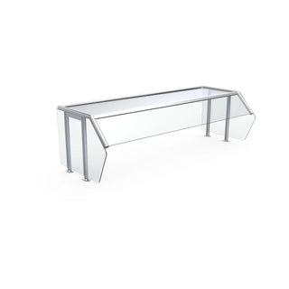 Vollrath N89272 Tempered Glass Sneeze Guard, 59" Wide, Silver - Default Title