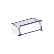 Vollrath N98416 Tempered Glass Sneeze Guard, 45" Wide, White - Default Title