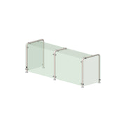 Vollrath N98626 Tempered Glass Sneeze Guard, 59" Wide, Silver - Default Title