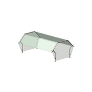 Vollrath N98633 Tempered Glass Sneeze Guard, 45" Wide, Silver - photo 2