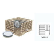Vollrath PM2011-5 Traex Copolymer Plastic Plate Rack, Full Size - Beige