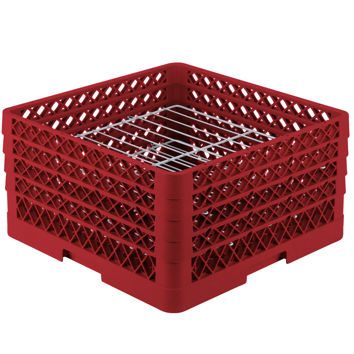 Vollrath PM2209-4 Traex Copolymer Plastic Plate Rack, Full Size - Red