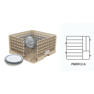 Vollrath PM2209-4 Traex Copolymer Plastic Plate Rack, Full Size - Beige