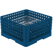 Vollrath PM2209-4 Traex Copolymer Plastic Plate Rack, Full Size - Blue