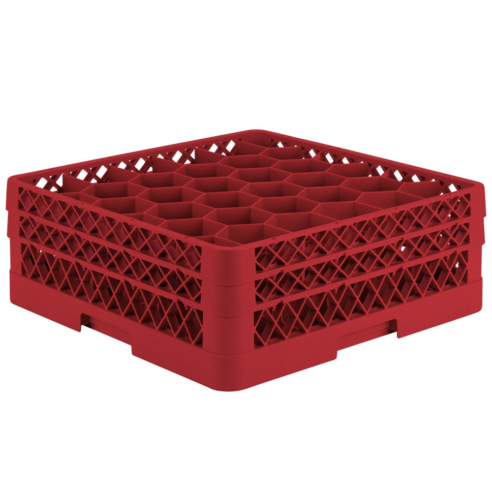 Vollrath TR12HH Traex Copolymer Plastic Glass Rack, Full Size - Red