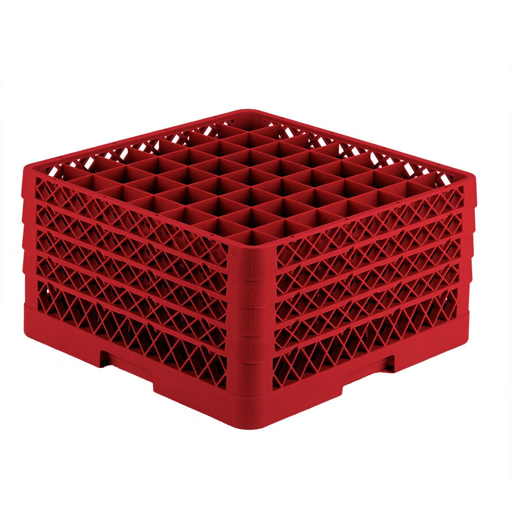 Vollrath TR9EEEE Traex Copolymer Plastic Glass Rack, Full Size - Red