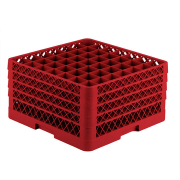 Vollrath TR9EEEE Traex Copolymer Plastic Glass Rack, Full Size - Red