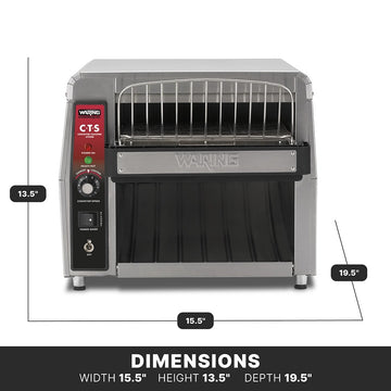 Waring CTS1000 Conveyor Toaster, 15 1/2" Wide, 120V - Default Title