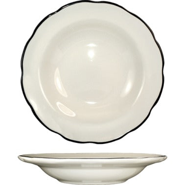 International Tableware Sydney Stoneware Soup Bowl, 12 oz., 24/Case - Black Ivory