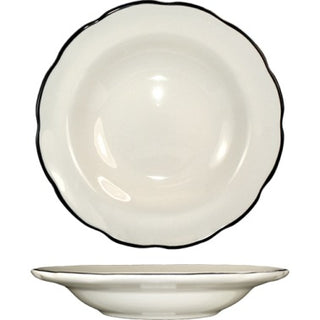 International Tableware Sydney Stoneware Soup Bowl, 12 oz., 24/Case - Black Ivory