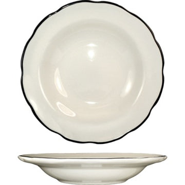 International Tableware Sydney Stoneware Soup Bowl, 12 oz., 24/Case - Black Ivory
