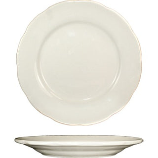 International Tableware Victoria Stoneware Plate, Ivory - 5 1/2"