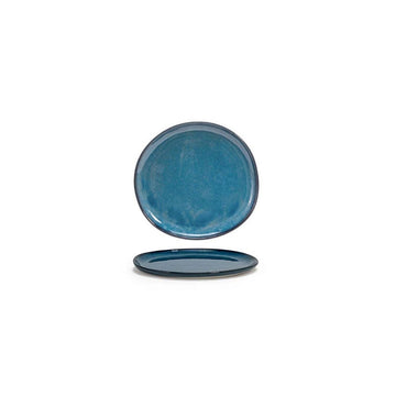 Front of the House Artefact Porcelain Plate, 9" Diameter, 6/Case - Blue