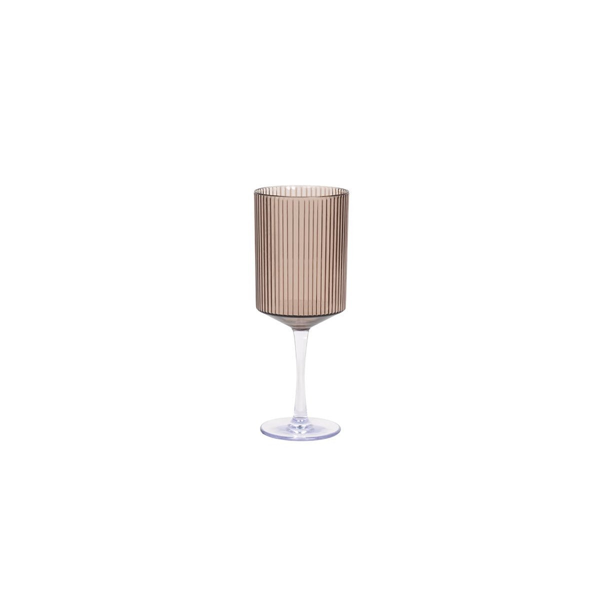Front of the House Gatsby SAN Plastic Wine Glass, 12 oz., 12/Pack - Gray