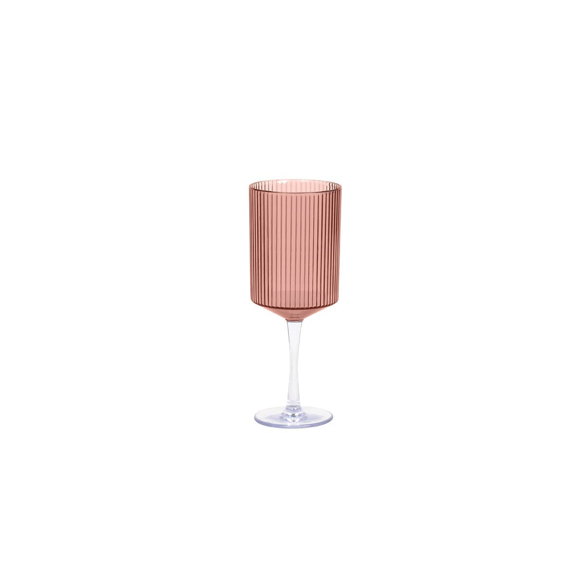 Front of the House Gatsby SAN Plastic Wine Glass, 12 oz., 12/Pack - Pink