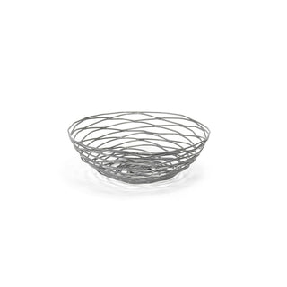 Front of the House Patina Basket, 8" Diameter, Silver, 6/Case - BBK013GYI22