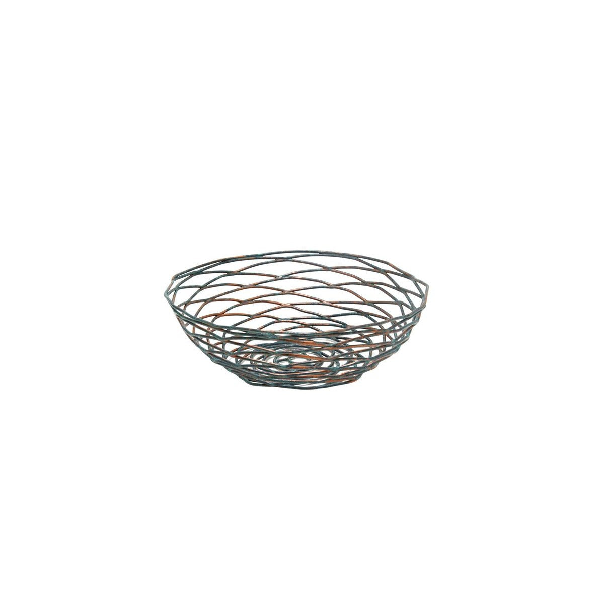 Front of the House Patina Basket, 8" Diameter, Silver, 6/Case - BBK013PTI22