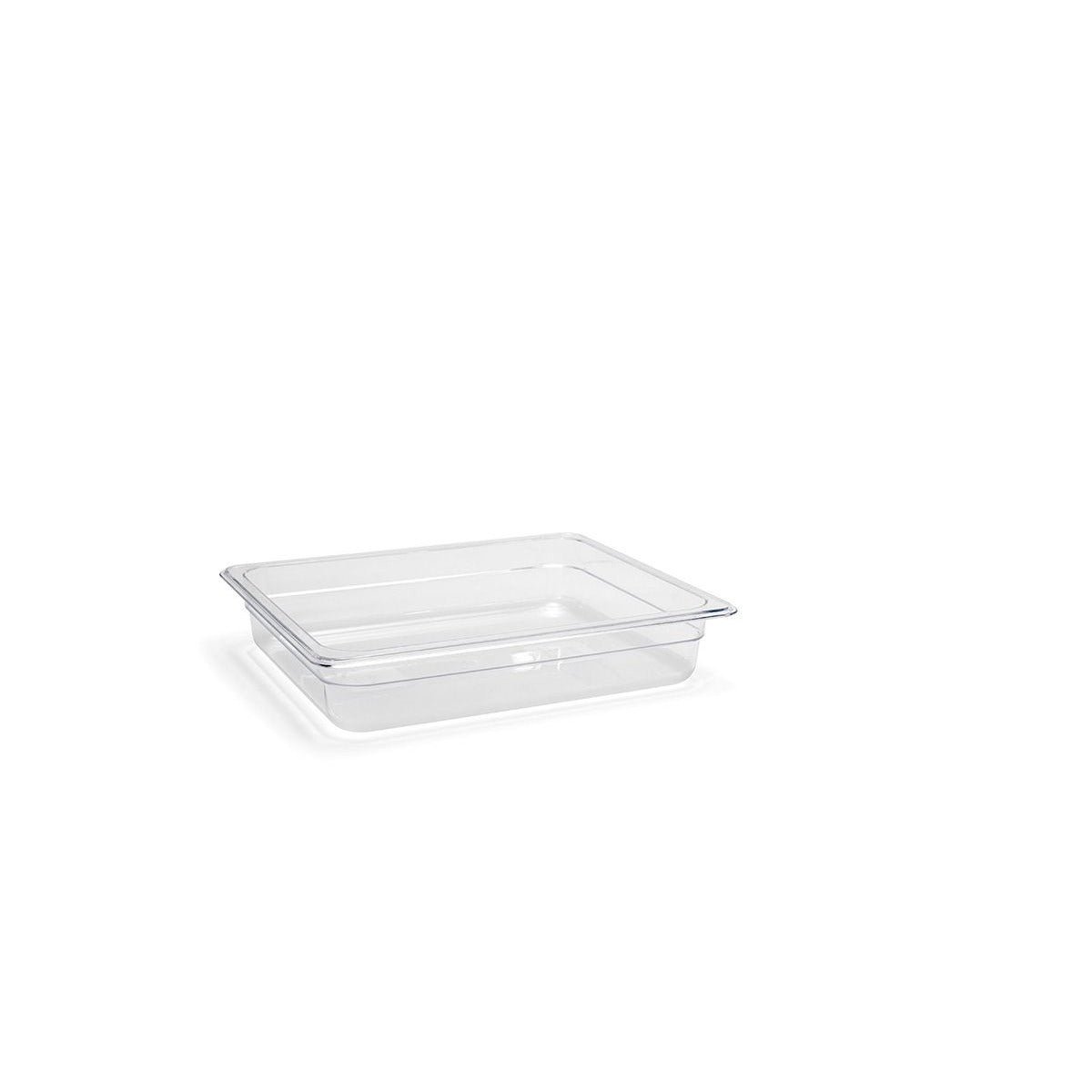 Front of the House Drinkwise Plastic Pan, 1/4 Size, Clear, 4/Case - 10 qt.
