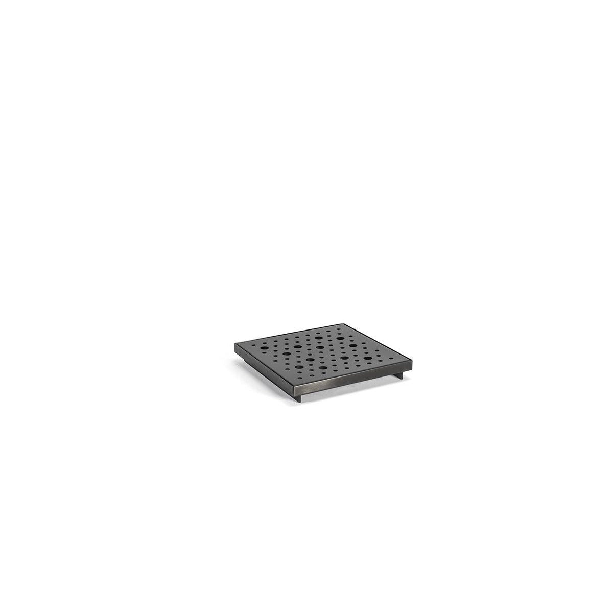 Front of the House Stainless Steel Drip Tray, 6" x 6", 6/Case - Black