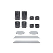Front of the House Dots Riser Set, 14" x 36" - Black Gray