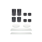 Front of the House Dots Riser Set, 14" x 36" - Black Clear