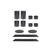 Front of the House Dots Riser Set, 14" x 36" - Black