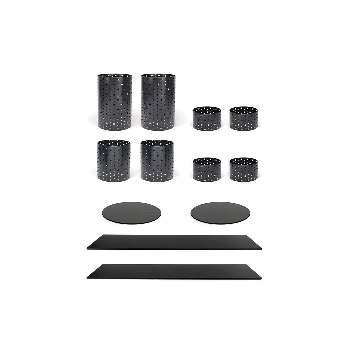 Front of the House Dots Riser Set, 14" x 36" - Black
