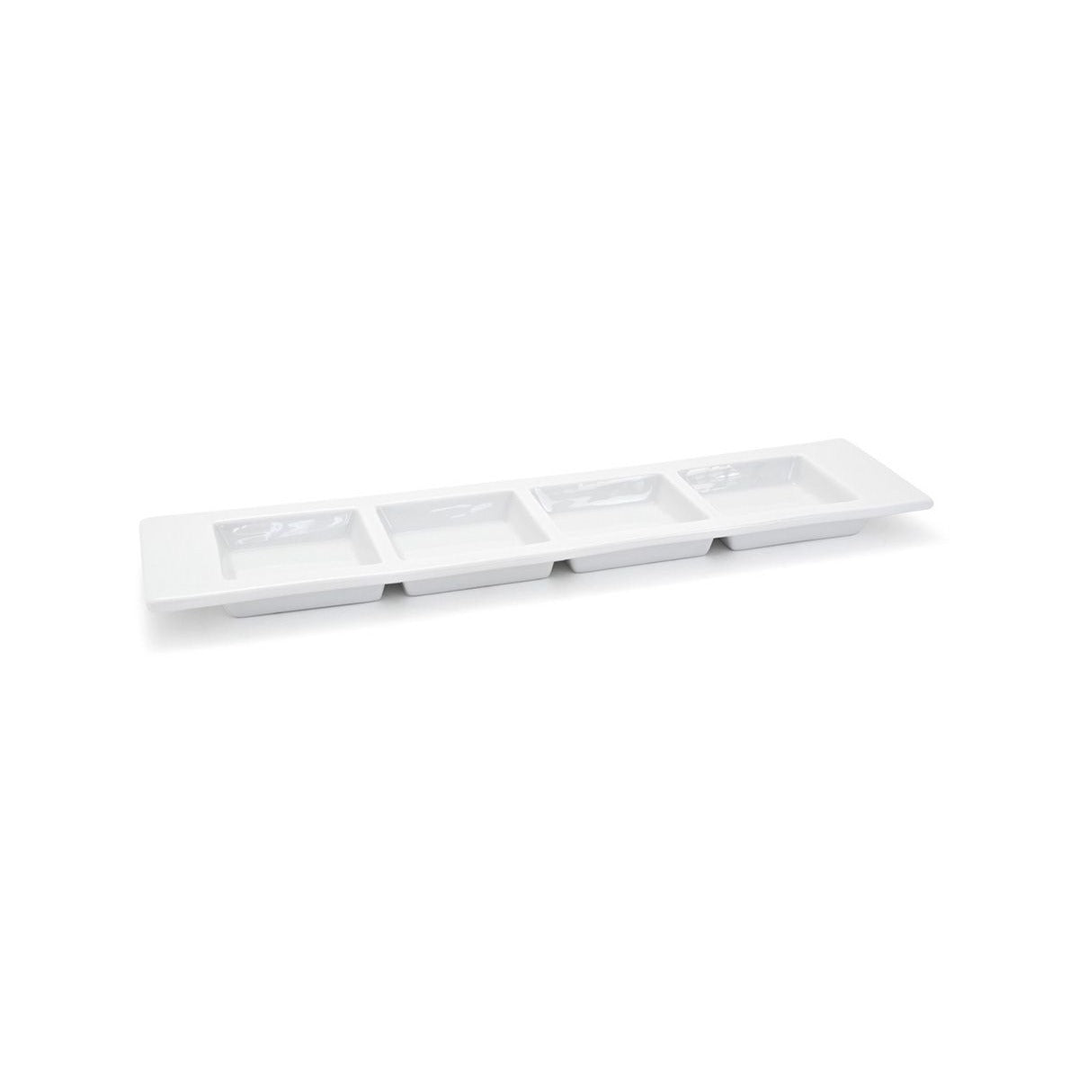 Front of the House Canvas Porcelain Server, 3/4" High, White, 12/Case - 12 1/2"