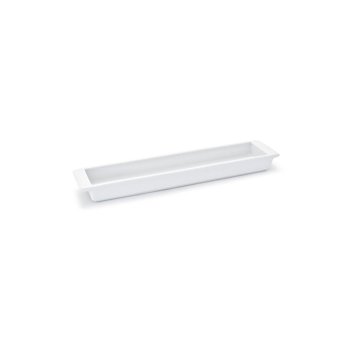Front of the House Canvas Porcelain Server, 3/4" High, White, 12/Case - 9 1/2"