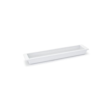 Front of the House Canvas Porcelain Server, 3/4" High, White, 12/Case - 9 1/2"