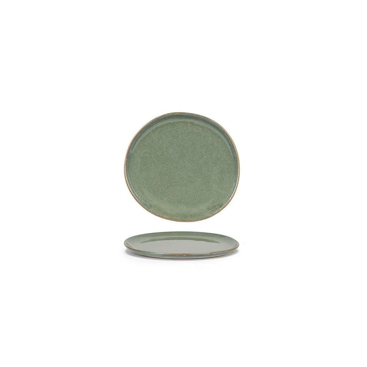 Front of the House Artefact Porcelain Plate, 9" Diameter, 6/Case - Green