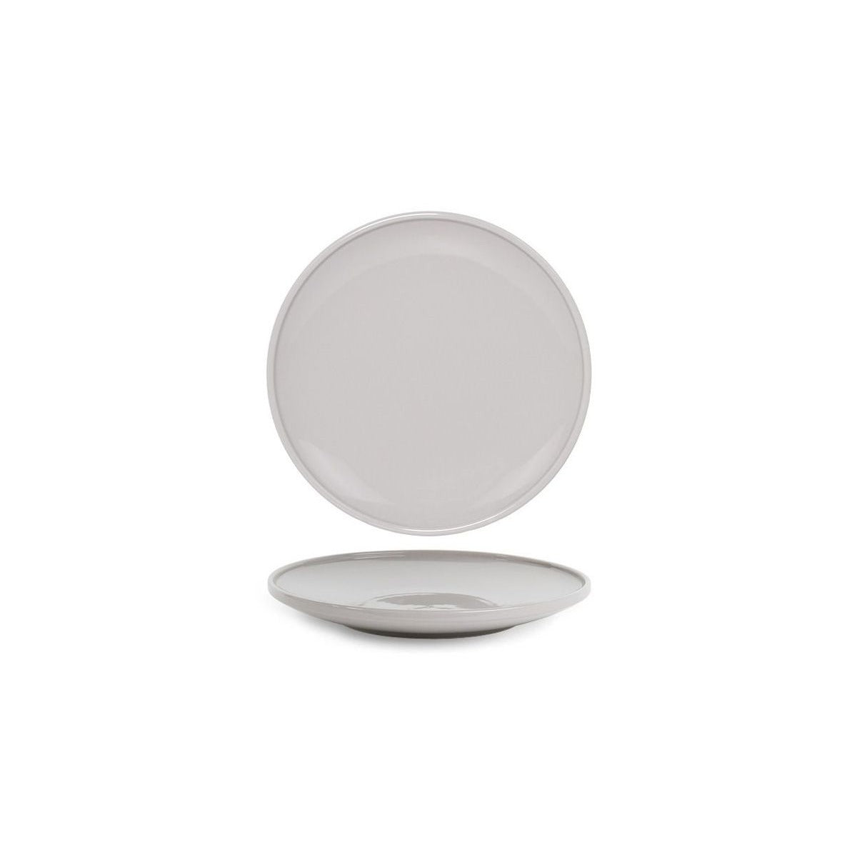Front of the House Bevel Porcelain Plate, Gray - 9"