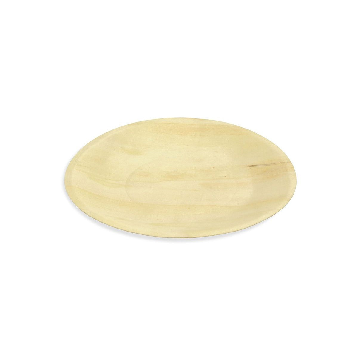 Front of the House Servewise Wood Plate, 1/2" High, Brown, 200/Case - 8 1/2"
