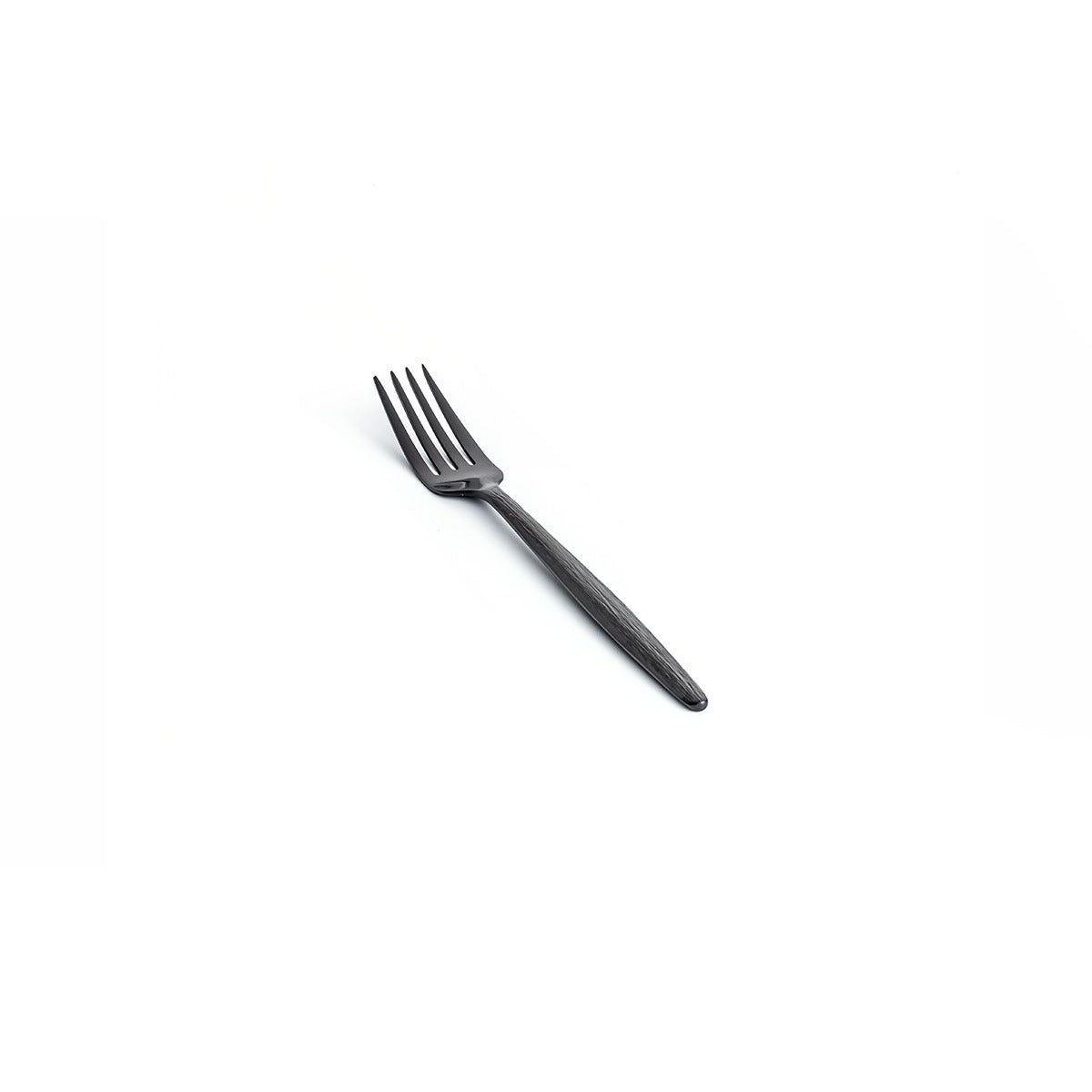 Front of the House Owen Colored Stainless Steel Dinner Fork, Black, 12/Case - 8 1/4" / Matte